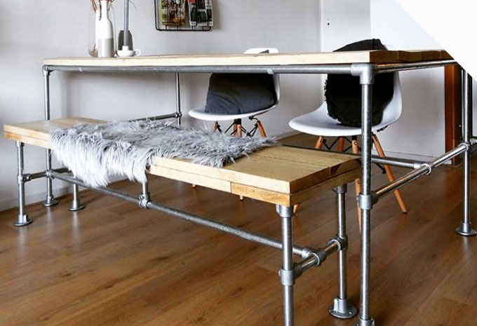 BAUEN SIE IHREN EIGENEN (ESS-)TISCH MIT ROHREN