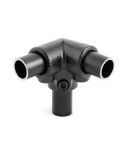Buiskoppeling - Drieweg Kniestuk 90 zwart - 21,3mm