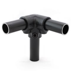 Buiskoppeling - Drieweg Kniestuk 90 Zwart  - 33,7mm