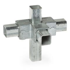 T-Stuk met Zij-Uitgang - vierkant (40mm)