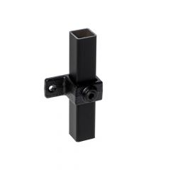 Ösenteil mit Einzellasche - vierkant schwarz 25mm