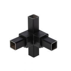 Eckstück durchlaufender Ständer schwarz - 25mm