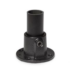 Runde Fußplatte durchgehend - schwarz (21.3)