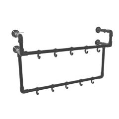 Kapstok Bath | Zwart 26.9 mm | Wand | DIY