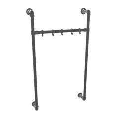 Garderobe Lincoln | Schwarz 33,7 mm | Wand | DIY