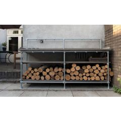 Brennholz-Ständer Karlstad | Stahl 33.7 mm | Boden | DIY